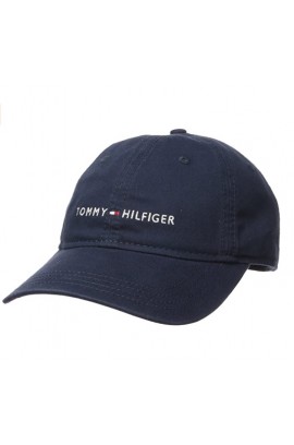 Tommy Hilfiger Men's Logo Dad Baseball Cap- Navy